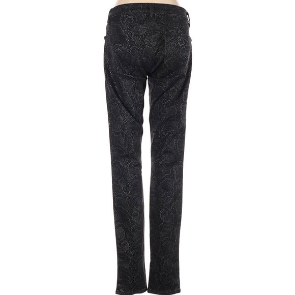 J Brand Jeans BlkGray Animal Print Straight Leg Mid Rise Waist Sz 25 #448 - Picture 2 of 2